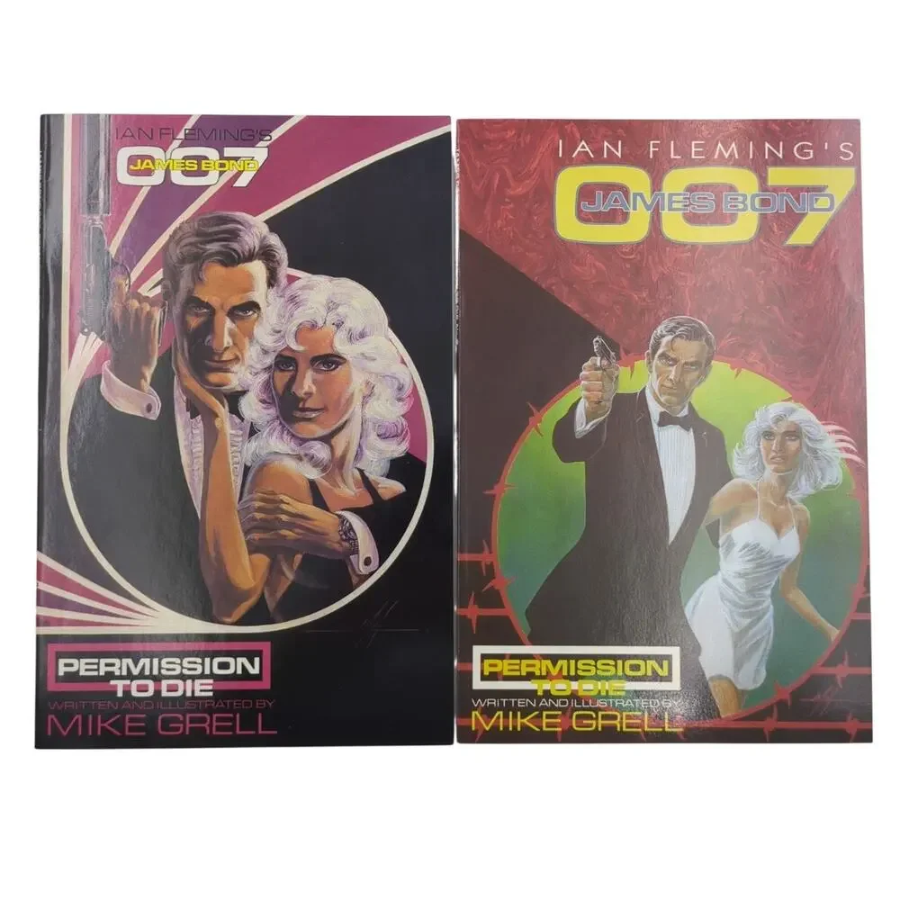 James Bond 007 Permission to Die Lot of 2 #1-2 Eclipse Press Mike Grell